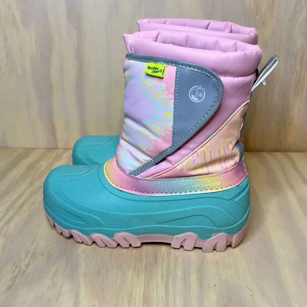 Western Chief Snow Boots Pink Girls size 2